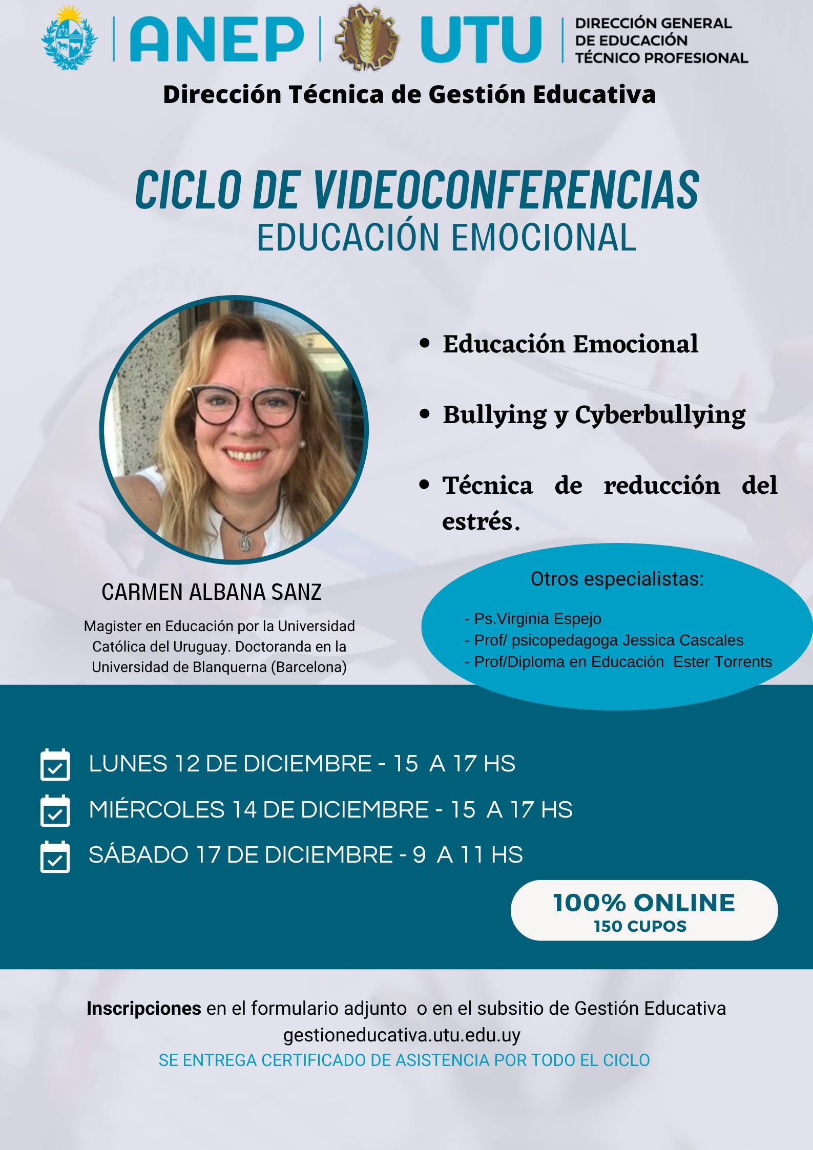 En este momento estás viendo Inscripción – Ciclo de videoconferencias Educación Emocional