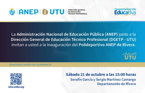 Invitación a la Inauguración del Polideportivo ANEP de Rivera