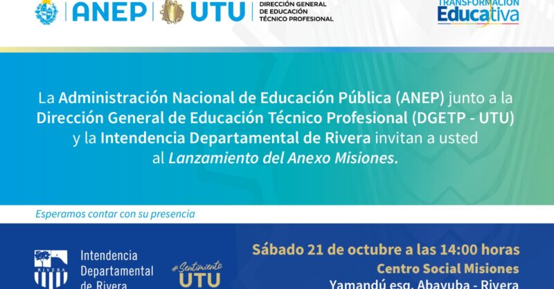 Invitación al Lanzamiento del Anexo Misiones