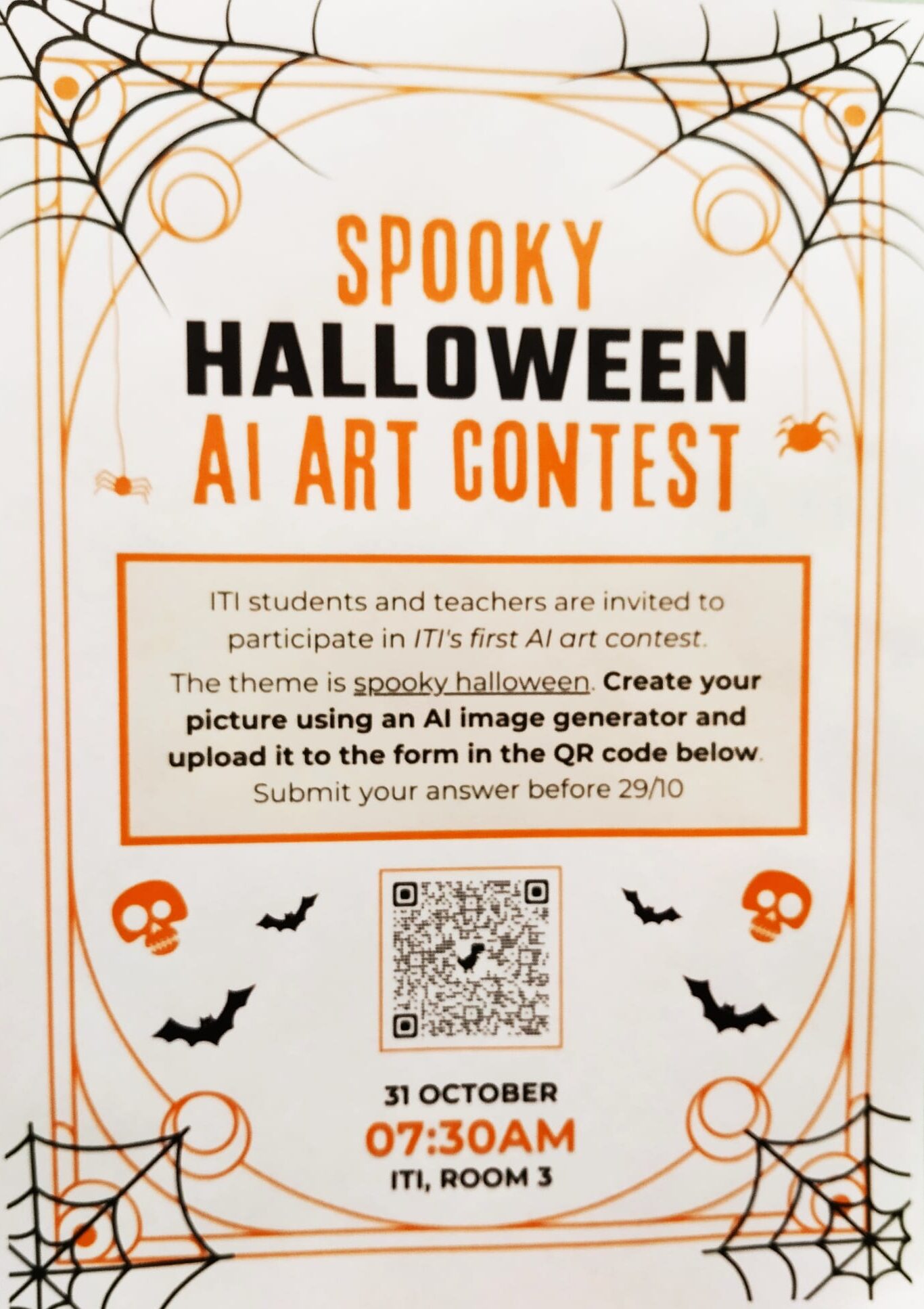En este momento estás viendo Exitosa jornada en el ITI: Spooky Halloween AI Art Contest
