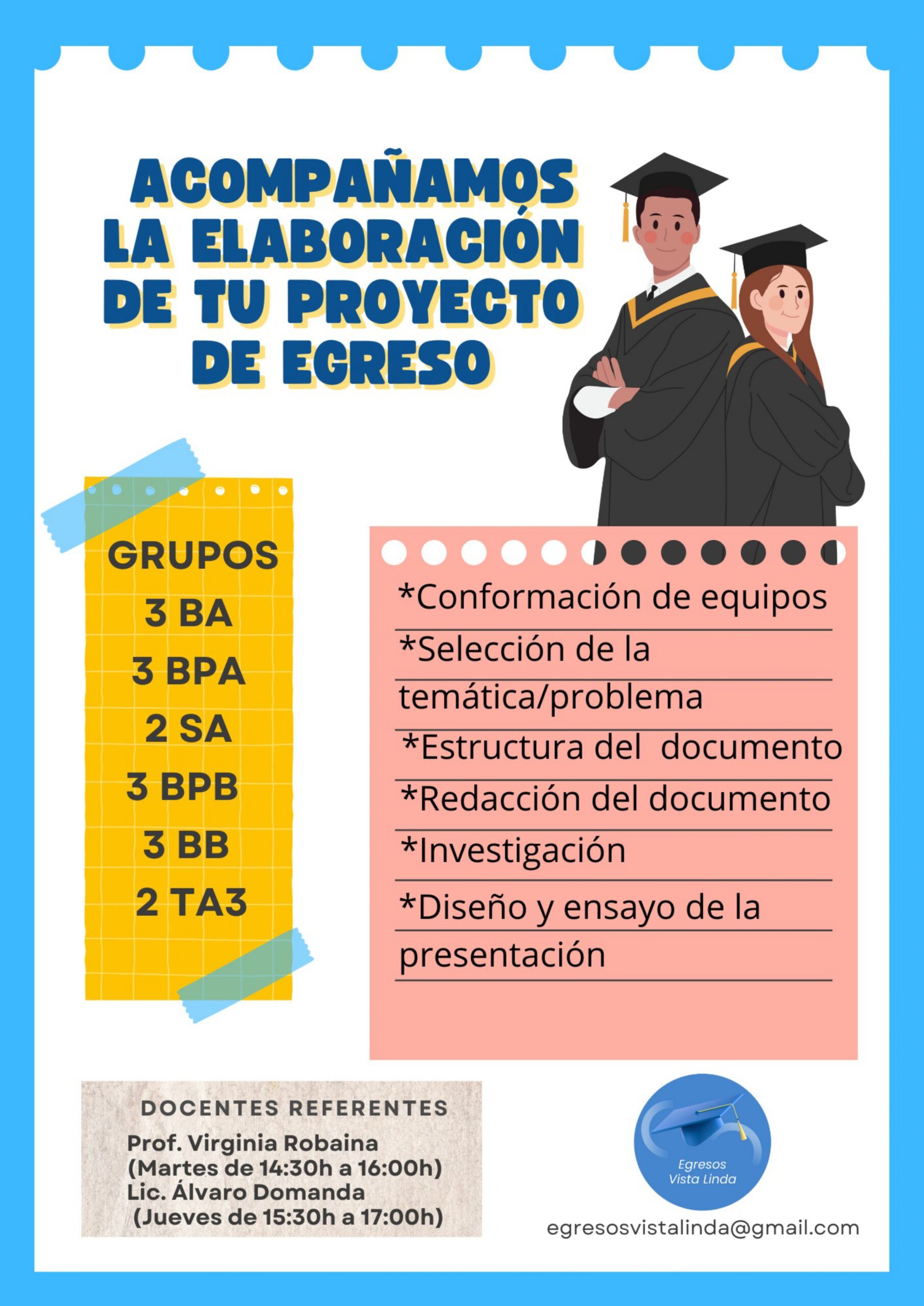 En este momento estás viendo Acompañamiento Integral para Proyectos de Egreso en la Escuela Técnica Vista Linda