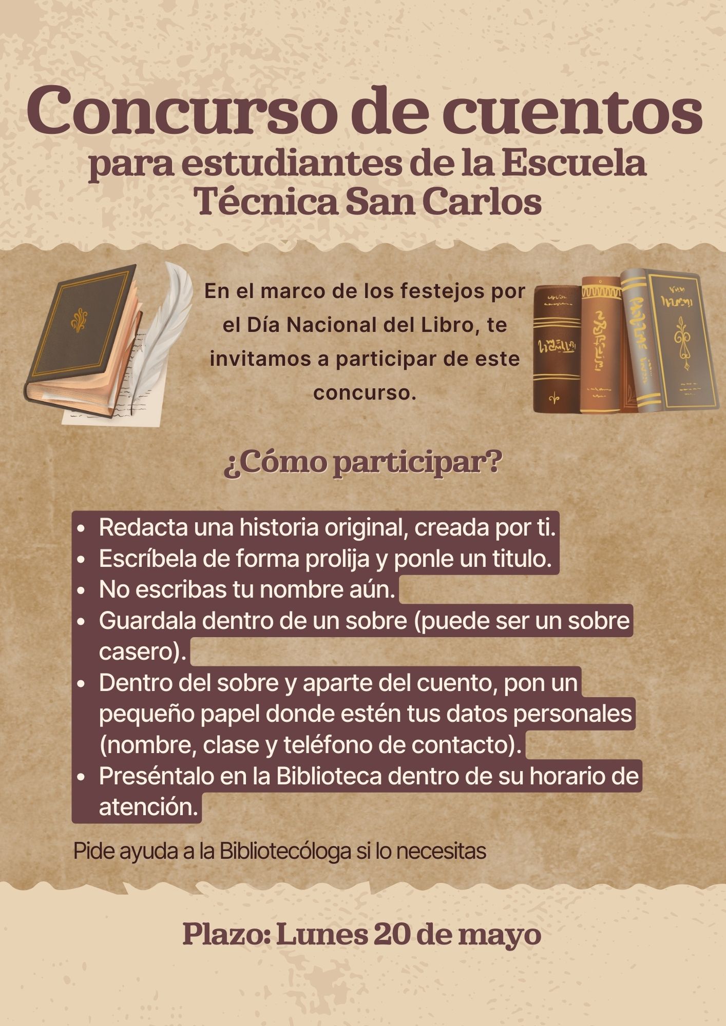 En este momento estás viendo Concurso de cuentos en Escuela Técnica San Carlos