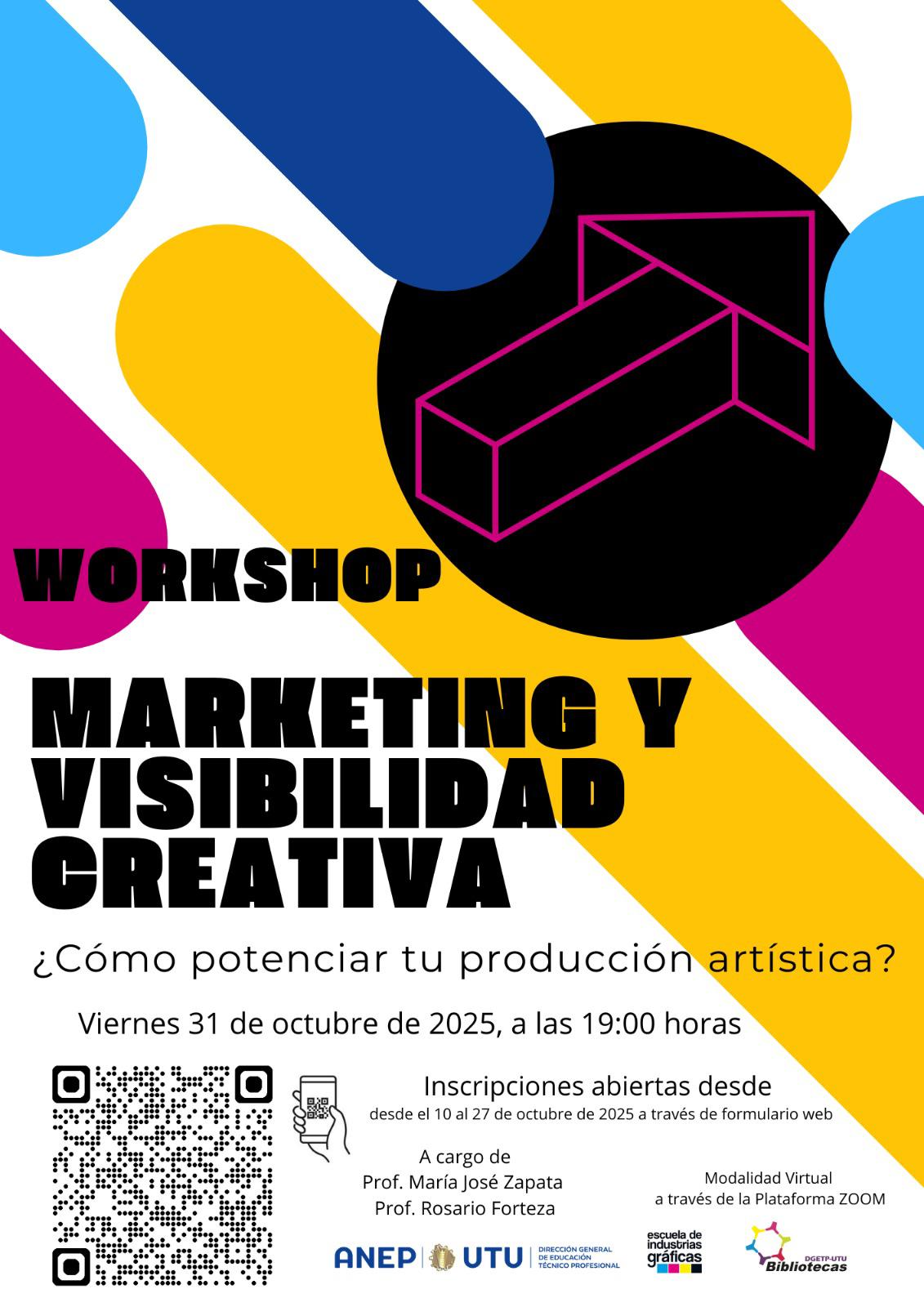 En este momento estás viendo Workshop Marketing – Visibilidad creativa: marketing para potenciar tu producción artística