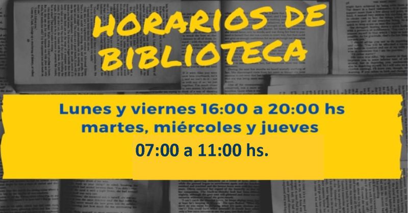 Nuevos Horarios en Esc. Téc. Alfredo Zitarrosa