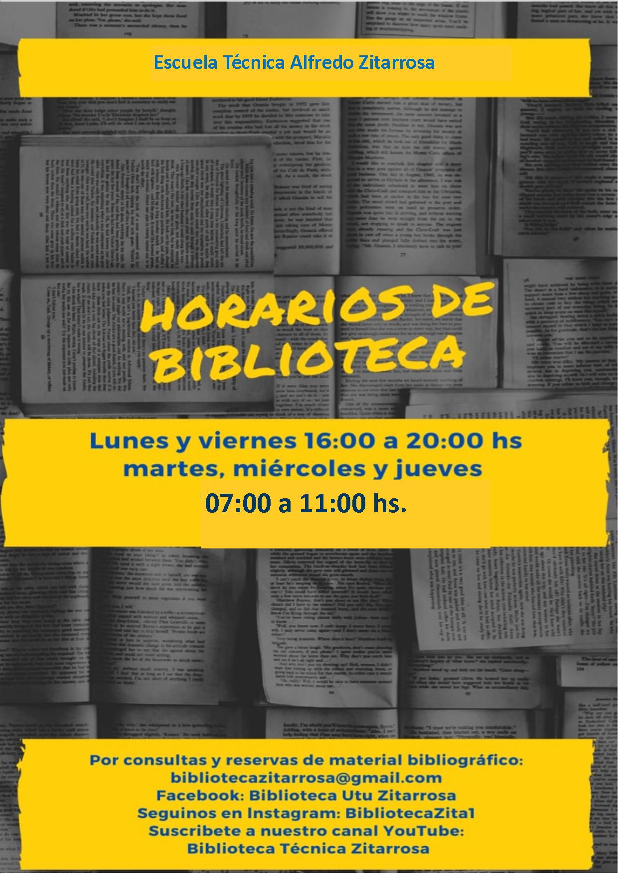 En este momento estás viendo Nuevos Horarios en Esc. Téc. Alfredo Zitarrosa