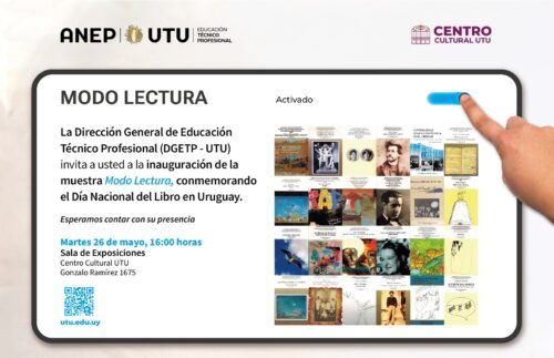 Invitación a la inauguración de la muestra “Modo Lectura” en el Centro Cultural UTU