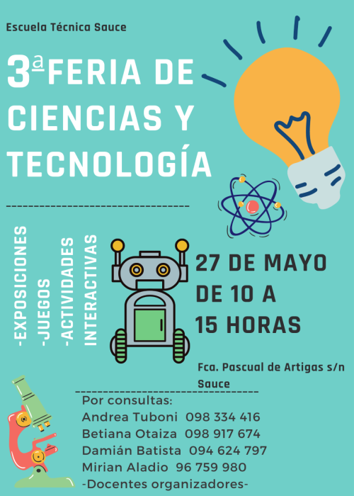 afiche feria de ciencias - Escuela Técnica Sauce
